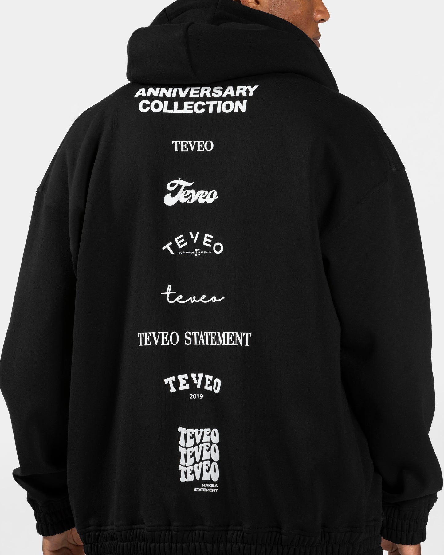 Anniversary Oversized Zip Jacke Men "Schwarz"