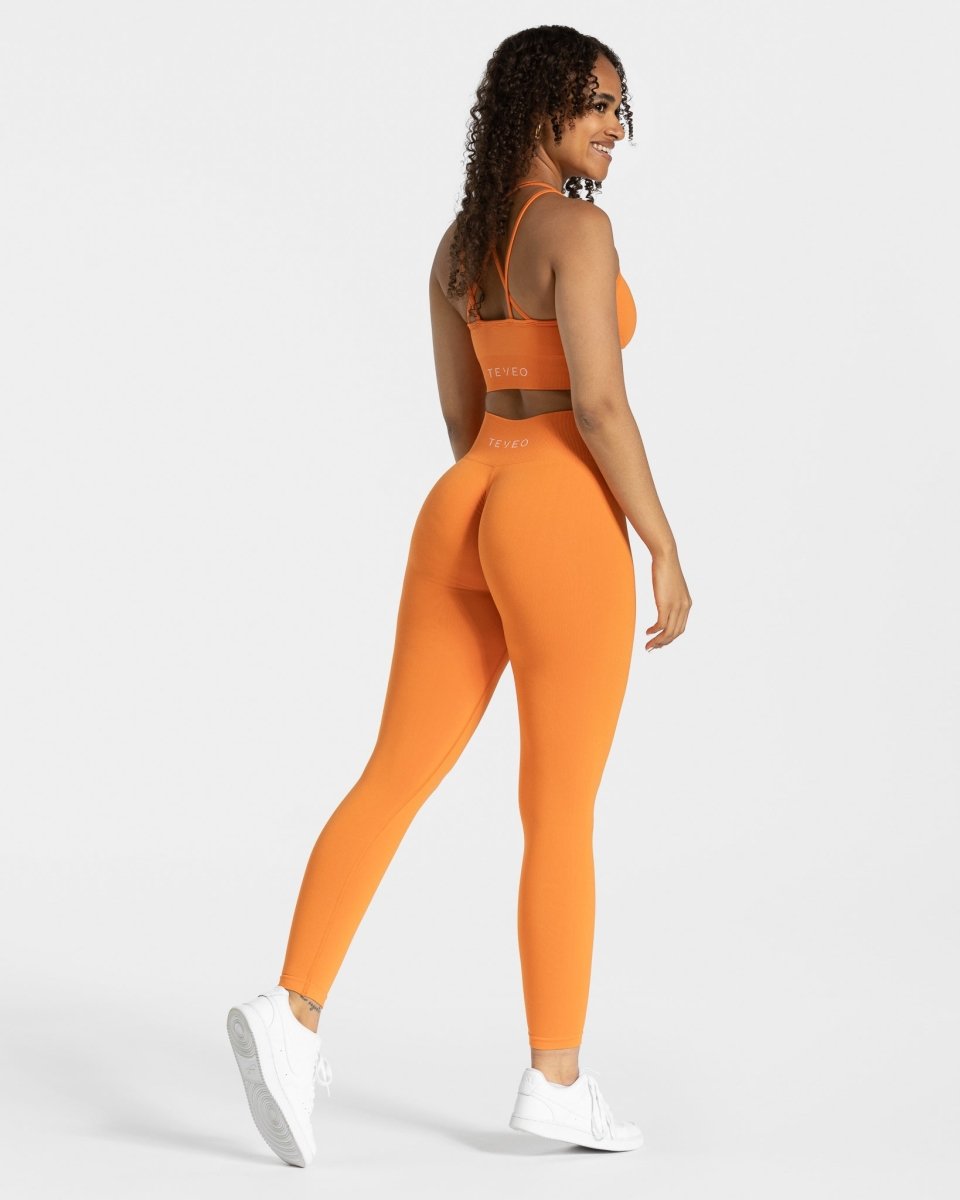 Timeless Scrunch Leggings Orange – TEVEO Official Store
