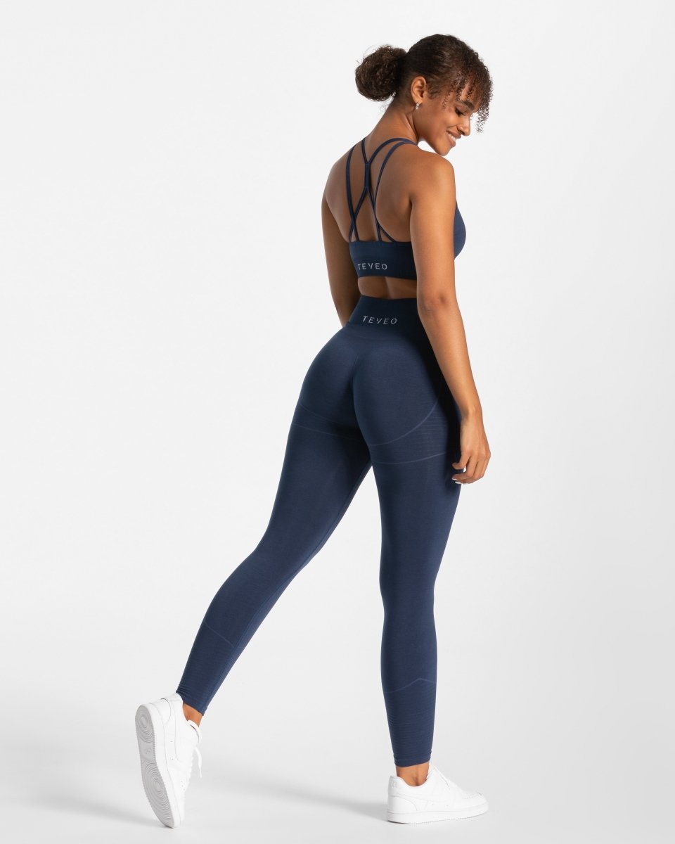 Pool blue Single jersey Solid Slim fit Ankle length Legging – Hassu's
